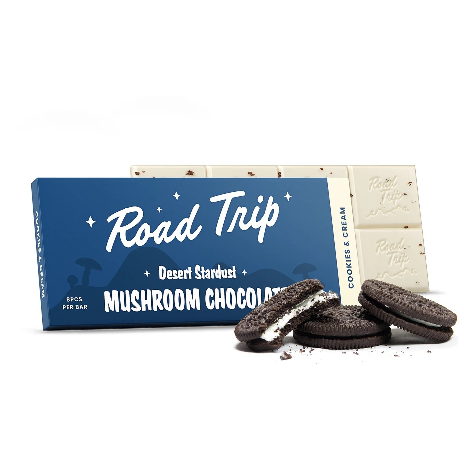 Road Trip Desert Stardust Mushroom Chocolate Bar - Cookies & Cream 1 CookiesandCreamBar