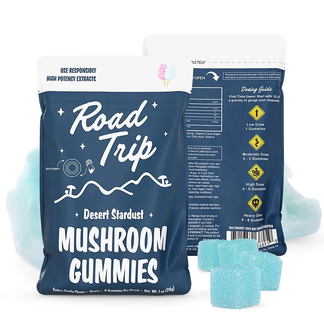 Road Trip Desert Stardust Mushroom Gummies Cotton Candy 1 Cotton Candy 8pk