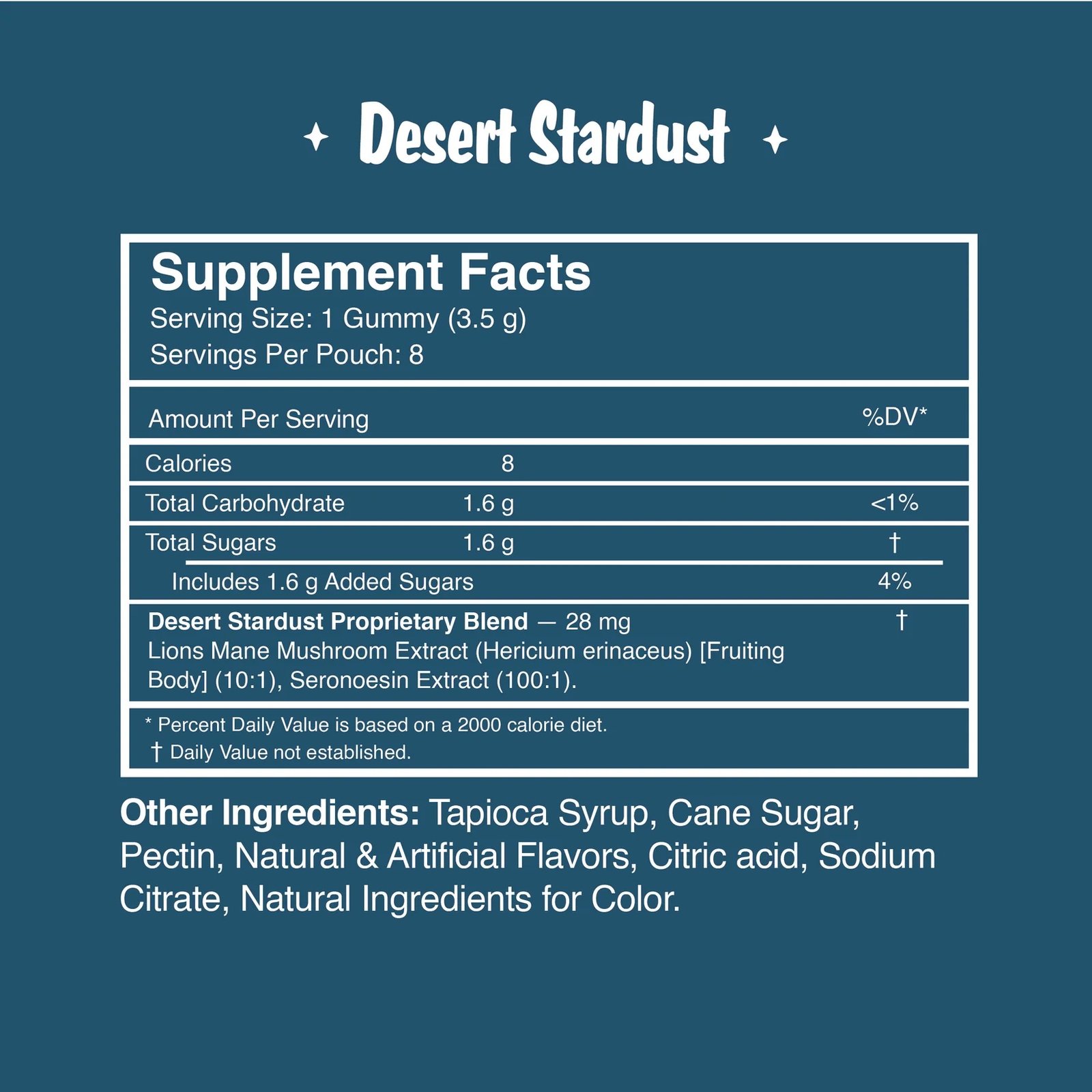 Road Trip Desert Stardust Mushroom Gummies Strawberry 2 DesertStardustNutritionalPanel